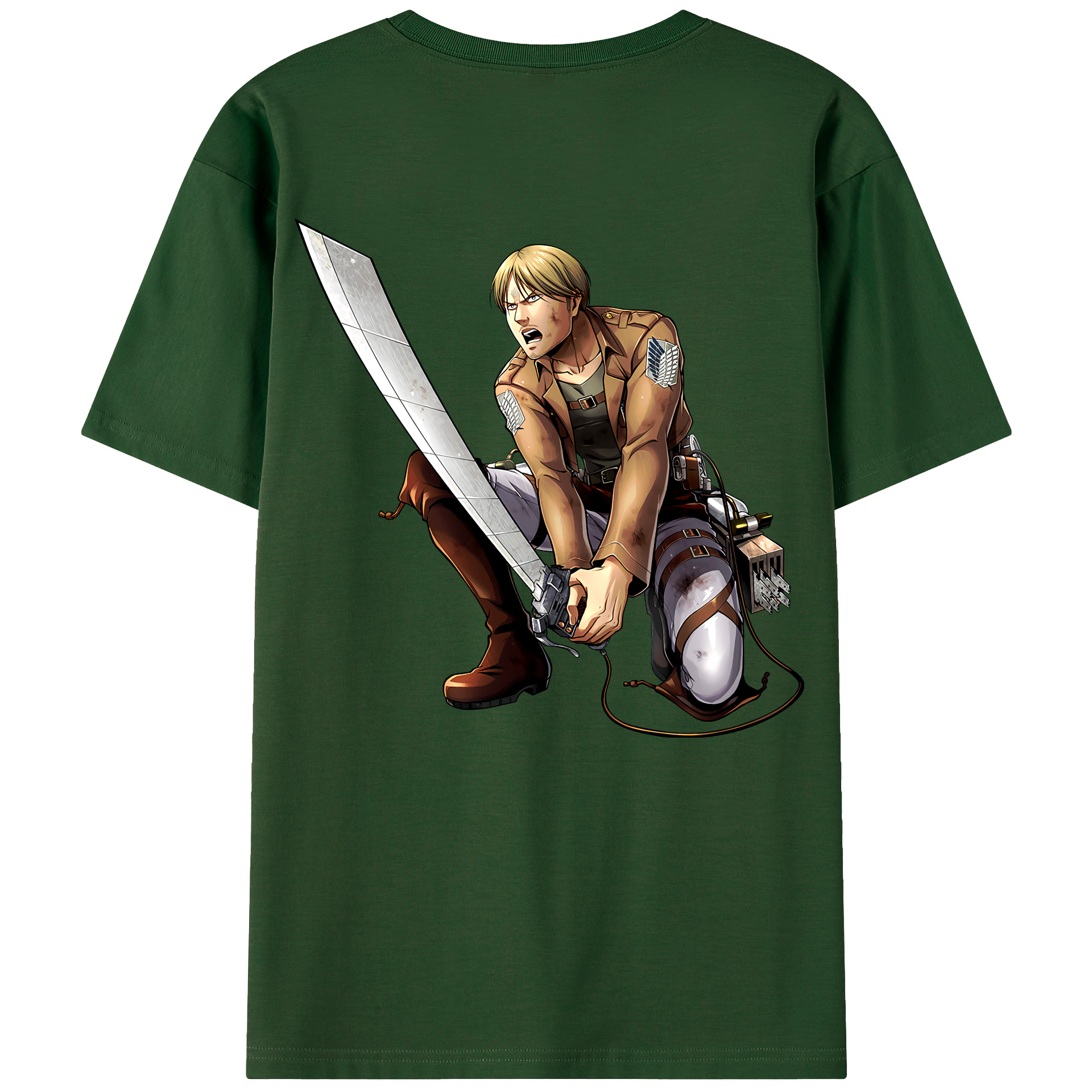 （画像用） 進撃の巨人 ミケ·ザカリアス Attack on Titan Mike Zakarius 綿100％半袖Tシャツ（背面プリント）